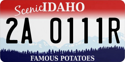 ID license plate 2A0111R
