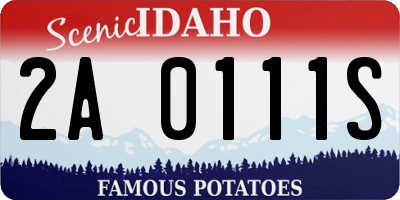 ID license plate 2A0111S