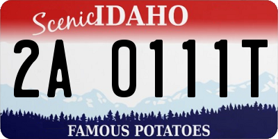 ID license plate 2A0111T