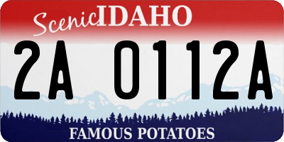 ID license plate 2A0112A
