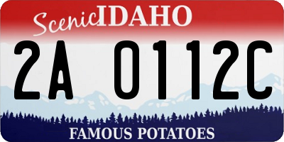 ID license plate 2A0112C