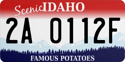 ID license plate 2A0112F