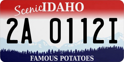 ID license plate 2A0112I