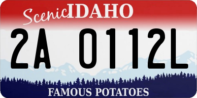 ID license plate 2A0112L
