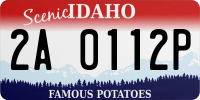 ID license plate 2A0112P