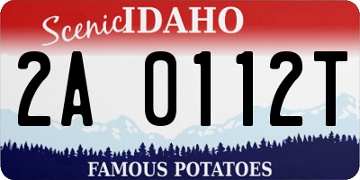 ID license plate 2A0112T
