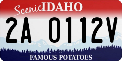 ID license plate 2A0112V