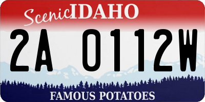 ID license plate 2A0112W