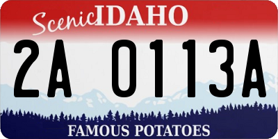 ID license plate 2A0113A