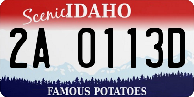 ID license plate 2A0113D