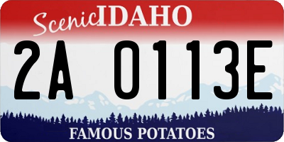 ID license plate 2A0113E