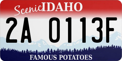 ID license plate 2A0113F