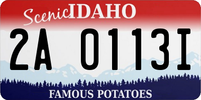 ID license plate 2A0113I