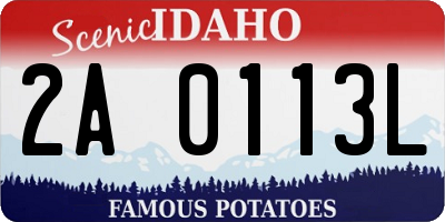 ID license plate 2A0113L