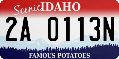 ID license plate 2A0113N