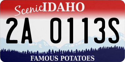 ID license plate 2A0113S