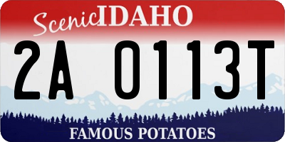 ID license plate 2A0113T