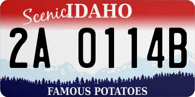 ID license plate 2A0114B