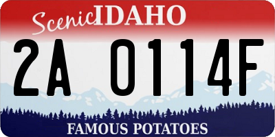 ID license plate 2A0114F