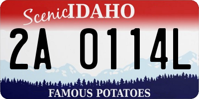 ID license plate 2A0114L