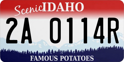 ID license plate 2A0114R