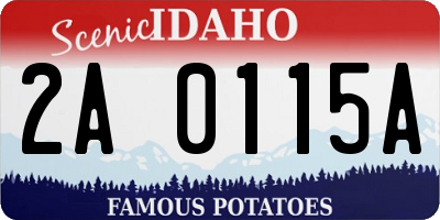 ID license plate 2A0115A