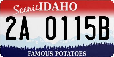 ID license plate 2A0115B