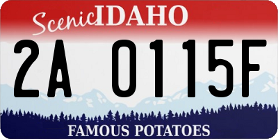 ID license plate 2A0115F