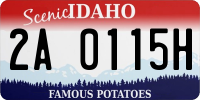 ID license plate 2A0115H