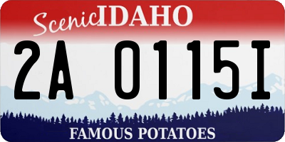 ID license plate 2A0115I
