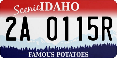 ID license plate 2A0115R