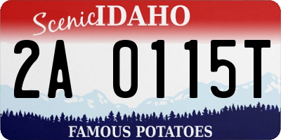 ID license plate 2A0115T