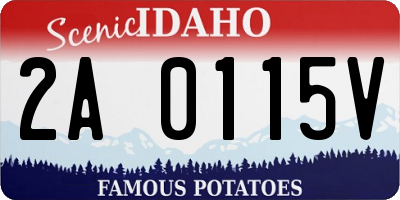 ID license plate 2A0115V