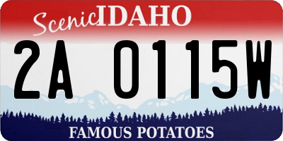 ID license plate 2A0115W
