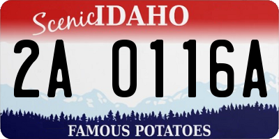 ID license plate 2A0116A