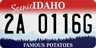 ID license plate 2A0116G