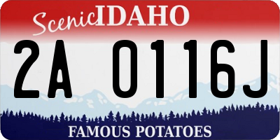 ID license plate 2A0116J