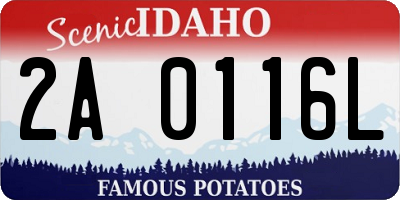ID license plate 2A0116L