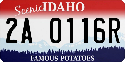 ID license plate 2A0116R