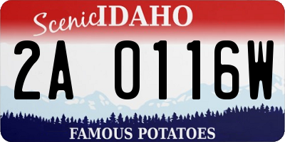 ID license plate 2A0116W