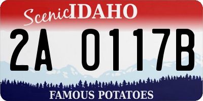 ID license plate 2A0117B