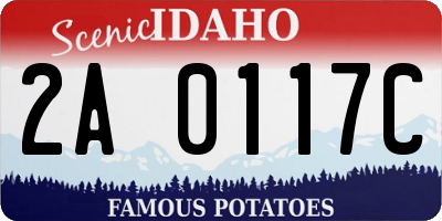ID license plate 2A0117C