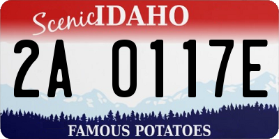 ID license plate 2A0117E