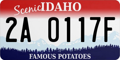 ID license plate 2A0117F