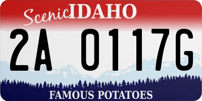 ID license plate 2A0117G
