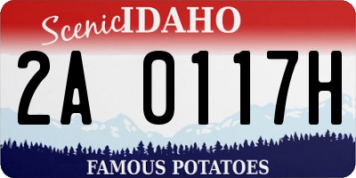 ID license plate 2A0117H
