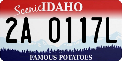 ID license plate 2A0117L