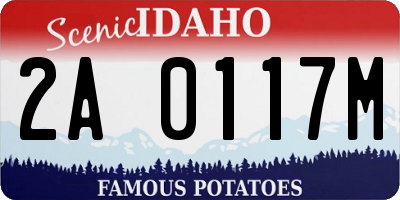 ID license plate 2A0117M