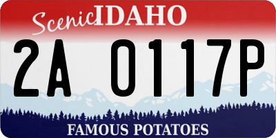 ID license plate 2A0117P