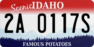 ID license plate 2A0117S
